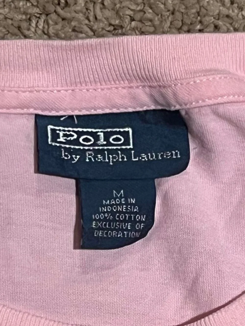 Pink Polo Ralph Lauren cotton t-shirt in a M #preppy #classic
